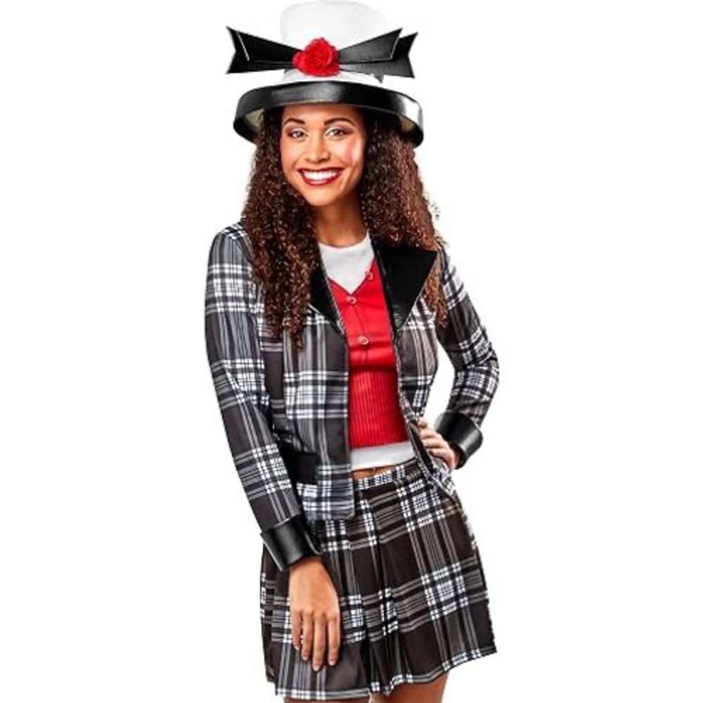 Clueless Dionne Costume Women Small Black White Plaid 90s Movie Halloween B4